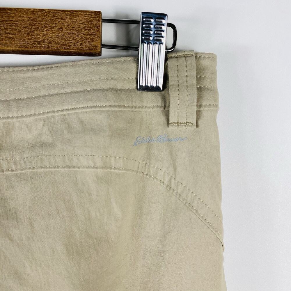 Eddie Bauer Capri Pants Women's 4 Tan Ascent Walking Hiking Outdoor Casual - Picture 5 of 7